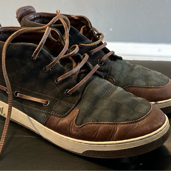 Louis Vuitton suede Damier Cutbacks - Picture 2 of 5